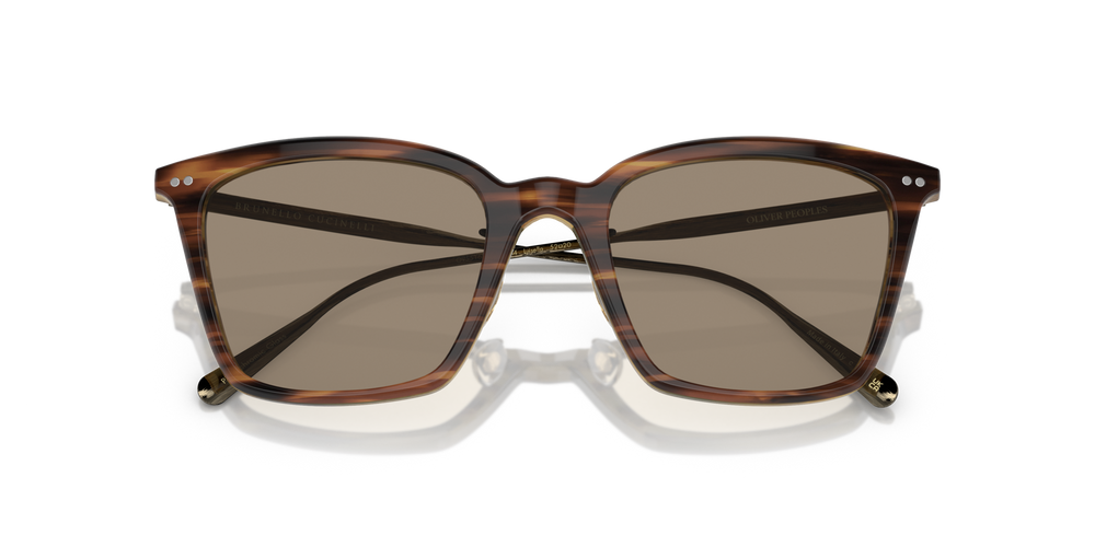 Oliver Peoples Luisella con montura Amaretto/Striped Honey/Antique Gold y lentes Amarillo - imagen 7