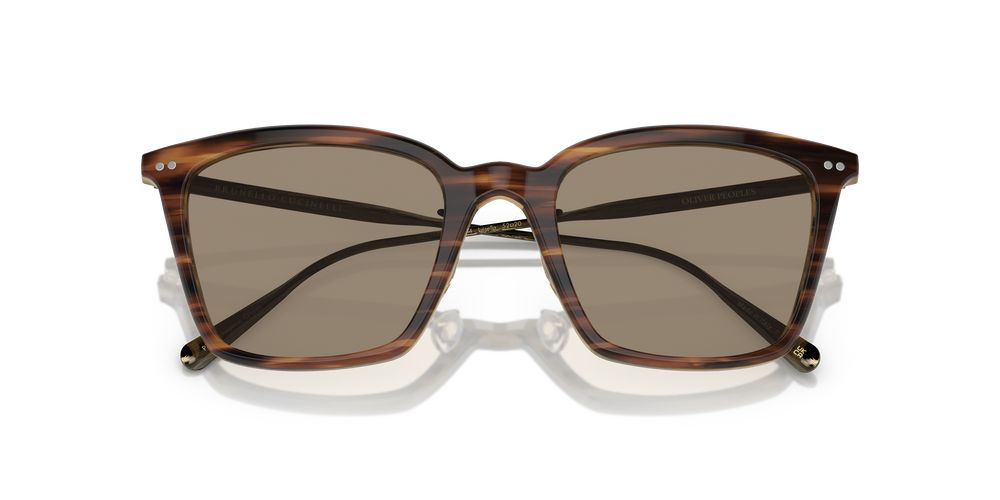 Oliver Peoples Luisella con montura Amaretto/Striped Honey/Antique Gold y lentes Amarillo - El 7