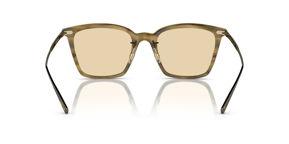 Oliver Peoples Luisella con montatura Amaretto/Striped Honey/Antique Gold e lenti  Giallo - L'immagine 5