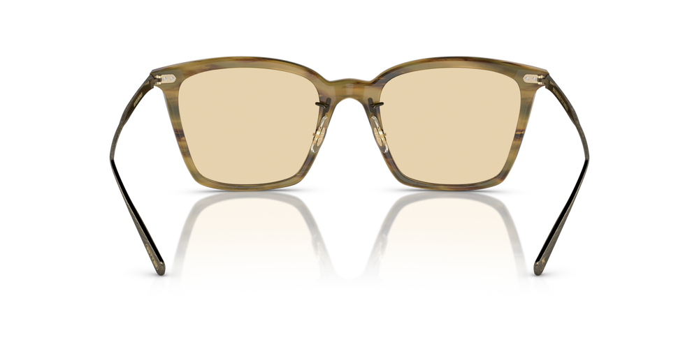 Oliver Peoples Luisella avec une monture Amaretto/Striped Honey/Antique Gold et des verres Jaune - image 5