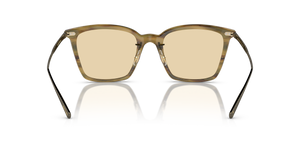 Oliver Peoples Luisella avec une monture Amaretto/Striped Honey/Antique Gold et des verres Jaune - image 5