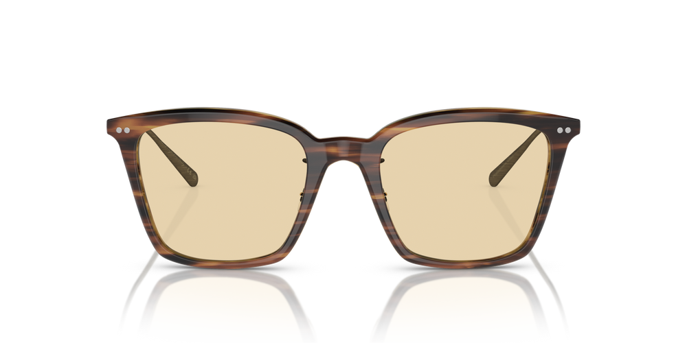Oliver Peoples Luisella avec une monture Amaretto/Striped Honey/Antique Gold et des verres Jaune - image 2