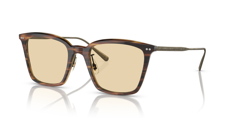 Oliver Peoples Luisella con montura Amaretto/Striped Honey/Antique Gold y lentes Amarillo - imagen 5
