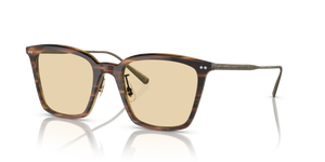 Oliver Peoples Luisella avec une monture Amaretto/Striped Honey/Antique Gold et des verres Jaune - image 1