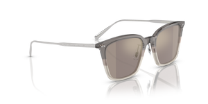 Oliver Peoples Luisella avec une monture Vintage Grey Fade/Silver et des verres Brun - image 3