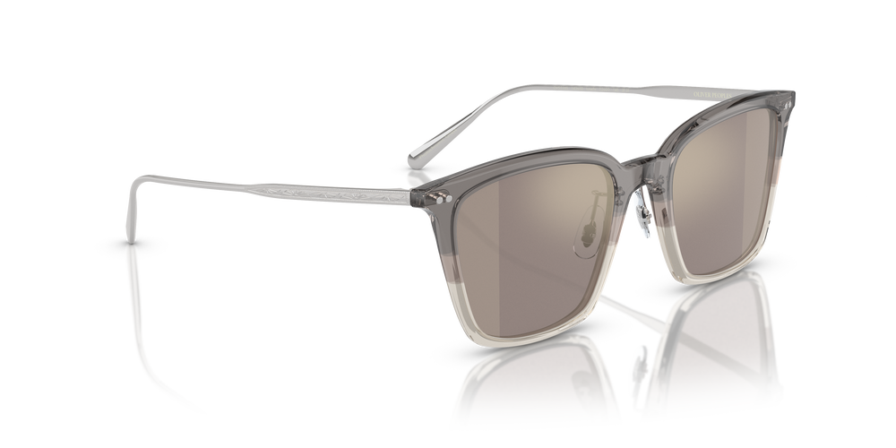 Sie Oliver Peoples Luisella mit Vintage Grey Fade/Silver Gestell und Braun Gläsern - Bild 3