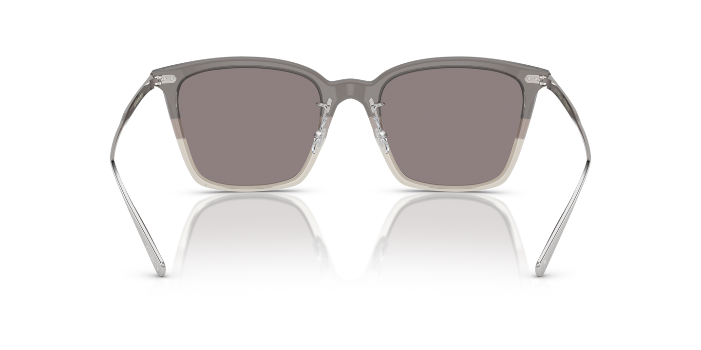 Oliver Peoples Luisella avec une monture Vintage Grey Fade/Silver et des verres Brun - Image Plaquettes de nez