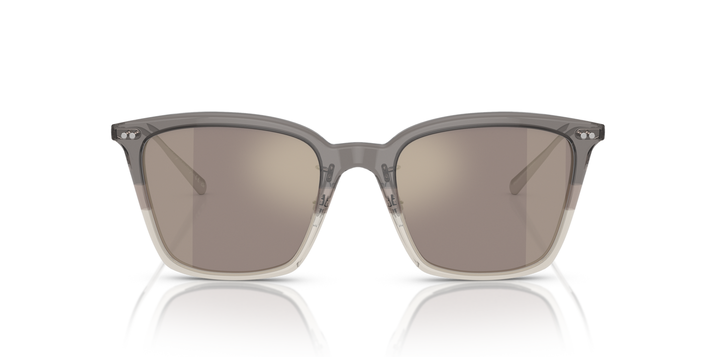 Oliver Peoples Luisella avec une monture Vintage Grey Fade/Silver et des verres Brun - Image Verres