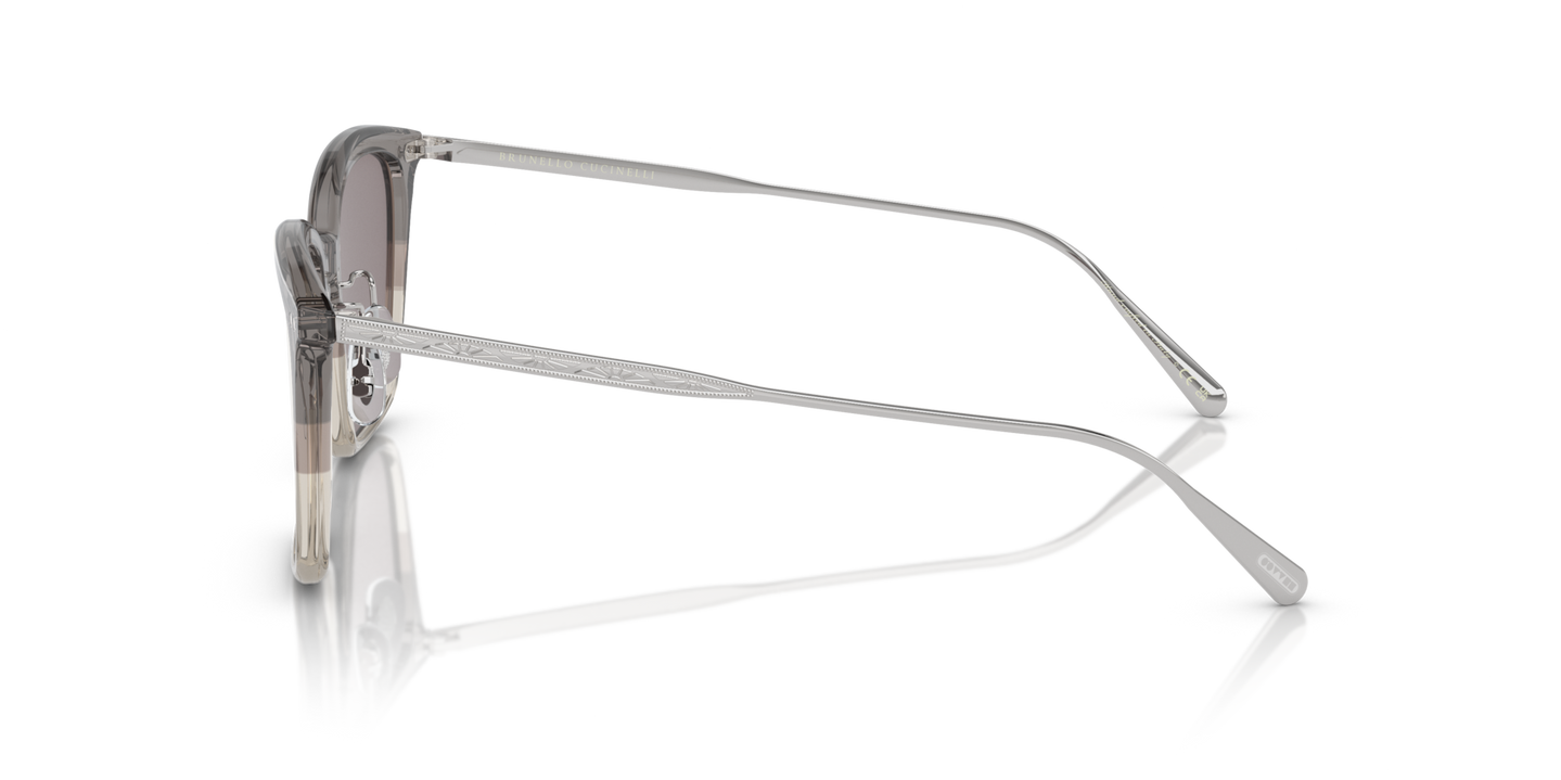 Oliver Peoples Luisella avec une monture Vintage Grey Fade/Silver et des verres Brun - Image Filigranes