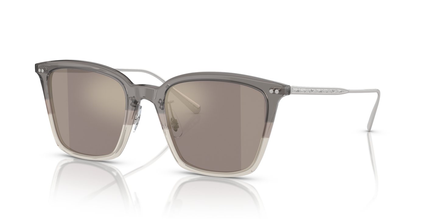 Oliver Peoples Luisella avec une monture Vintage Grey Fade/Silver et des verres Brun - Image Points