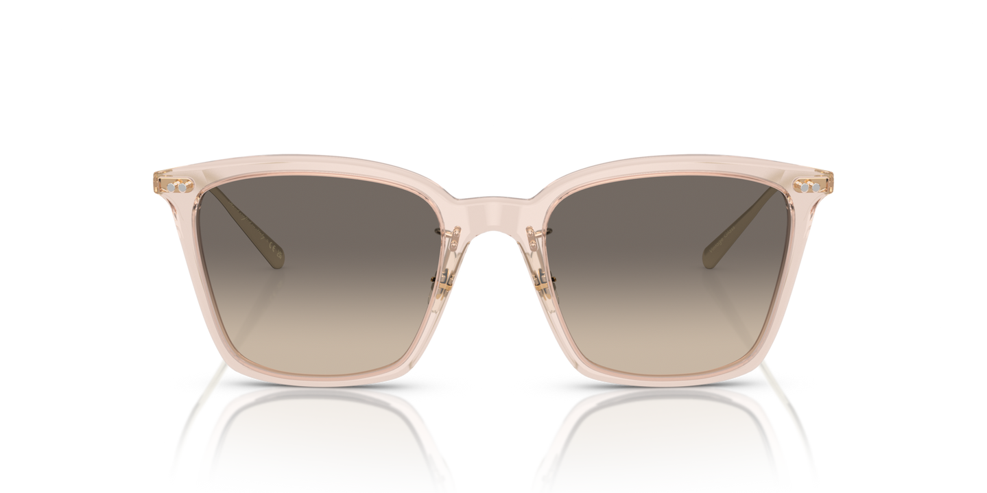 Oliver Peoples Luisella with Cipria/Brushed Gold frame and Grey lenses - Image Lenses