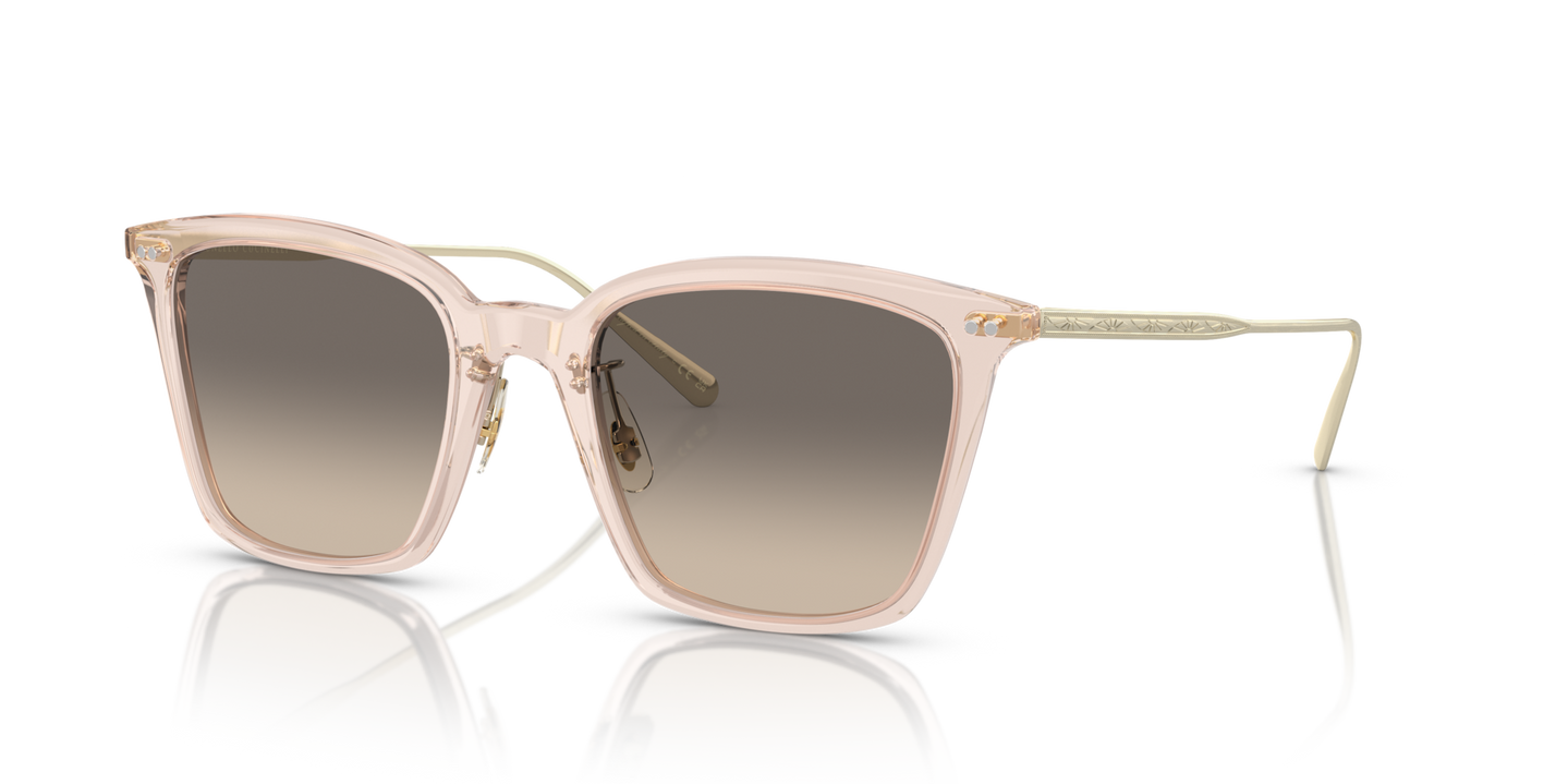 Oliver Peoples Luisella avec une monture Cipria/Brushed Gold et des verres Gris - Image Points
