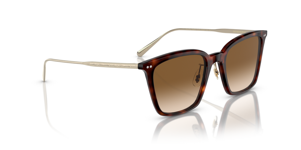 Oliver Peoples Luisella avec une monture Amaro Tortoise/Gold et des verres Brun - image 3