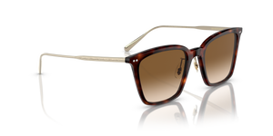 Oliver Peoples Luisella avec une monture Amaro Tortoise/Gold et des verres Brun - image 3