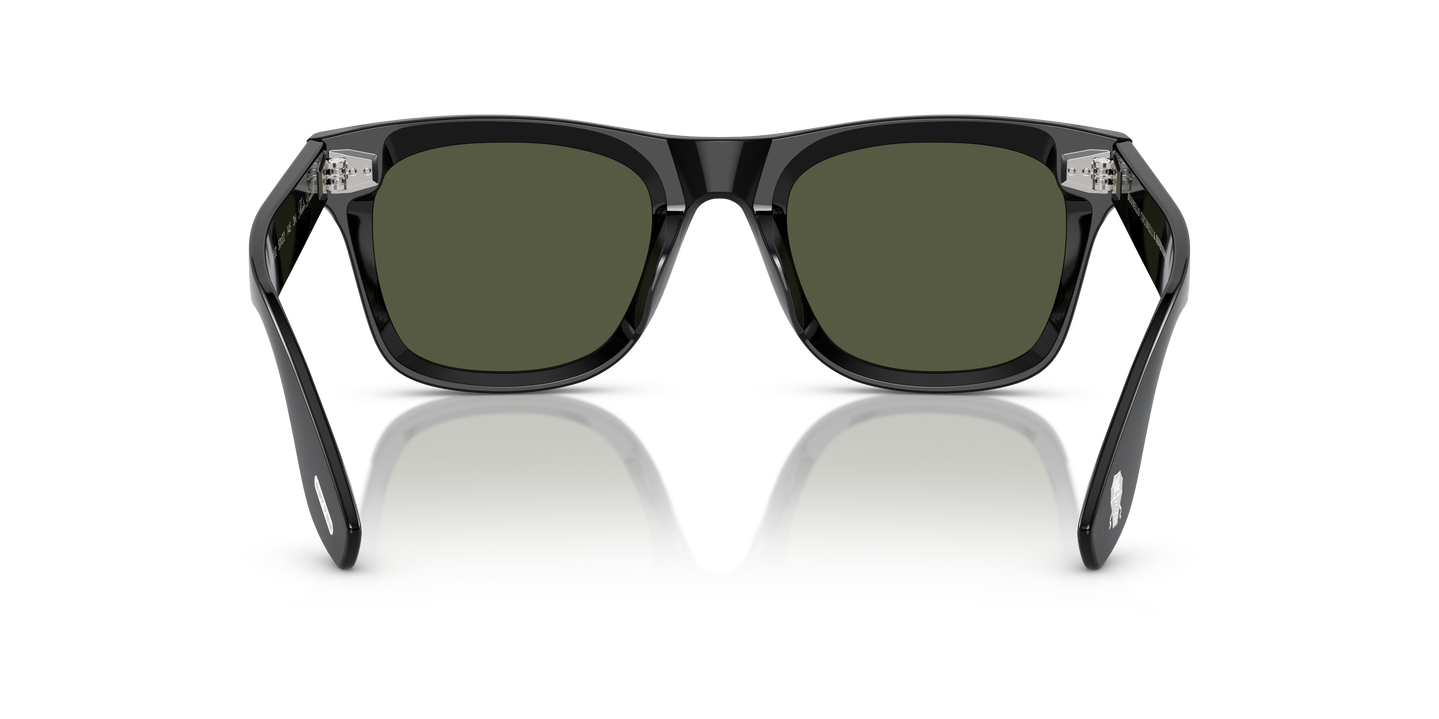 Oliver Peoples Mister Brunello with Black frame and Green lenses - Image Nosepads