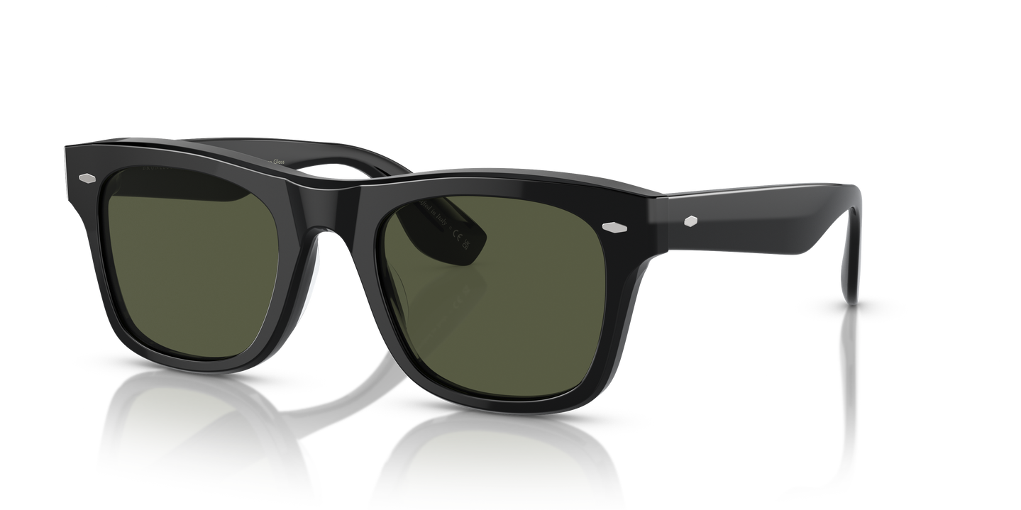 Oliver Peoples Mister Brunello with Black frame and Green lenses - Image Plaque