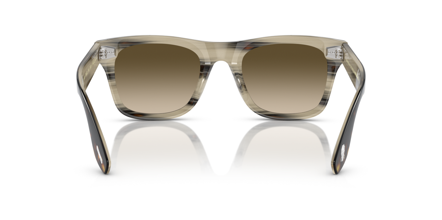 Oliver Peoples Mister Brunello con montatura 362/Corno e lenti  Verde - Immagine Naselli