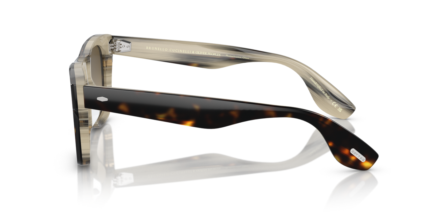 Oliver Peoples Mister Brunello con montatura 362/Corno e lenti  Verde - Immagine Filigrane