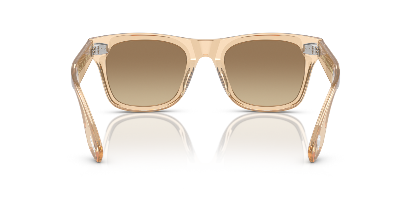 Oliver Peoples Mister Brunello with Champagne frame and Pink lenses - Image Nosepads