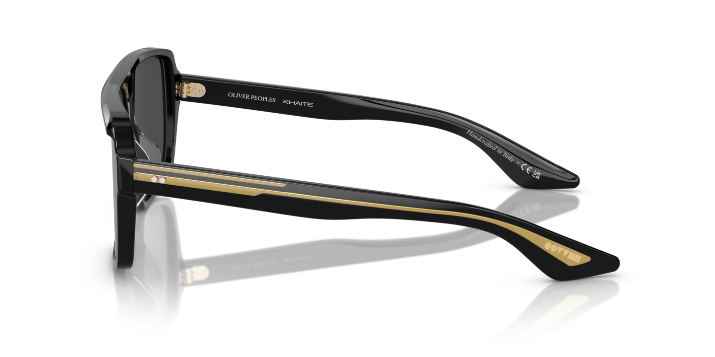 Sie Oliver Peoples 1977C mit Schwarz Gestell und Grau Gläsern - Bild Bügel