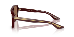 Oliver Peoples 1977C avec une monture Lie de vin et des verres Brun - image 4