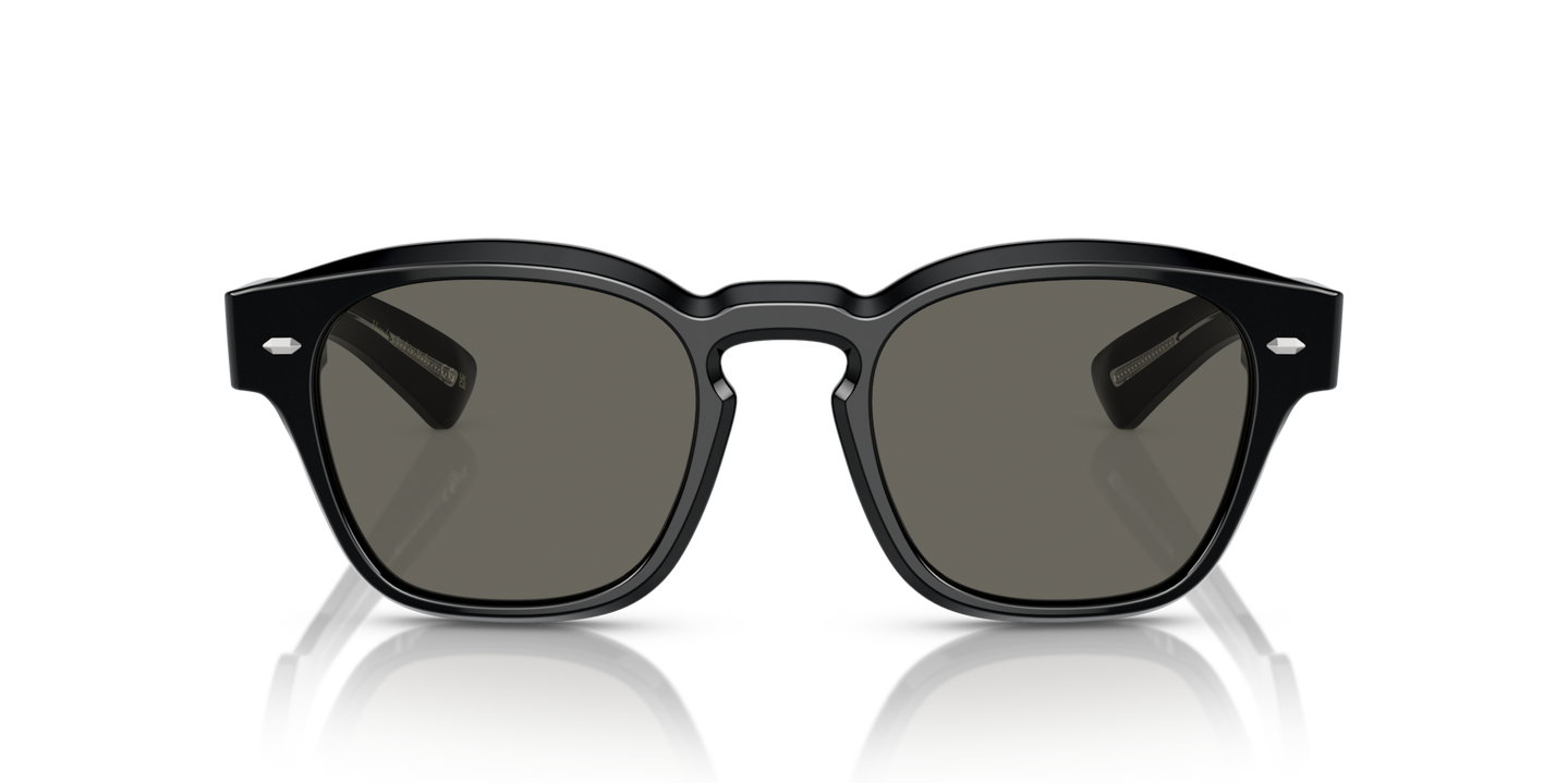 Oliver Peoples Maysen with Black frame and Grey lenses - Image Lenses