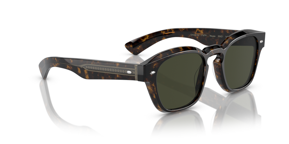 Oliver Peoples Maysen avec une monture Walnut Tortoise et des verres Vert - image 3