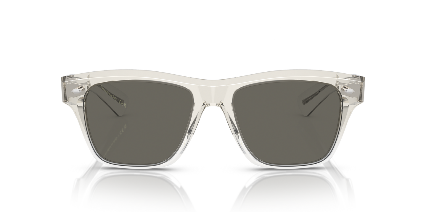 Oliver Peoples Oliver Sixties Sun with Black Diamond/Crystal Gradient frame and Grey lenses - Image Lenses