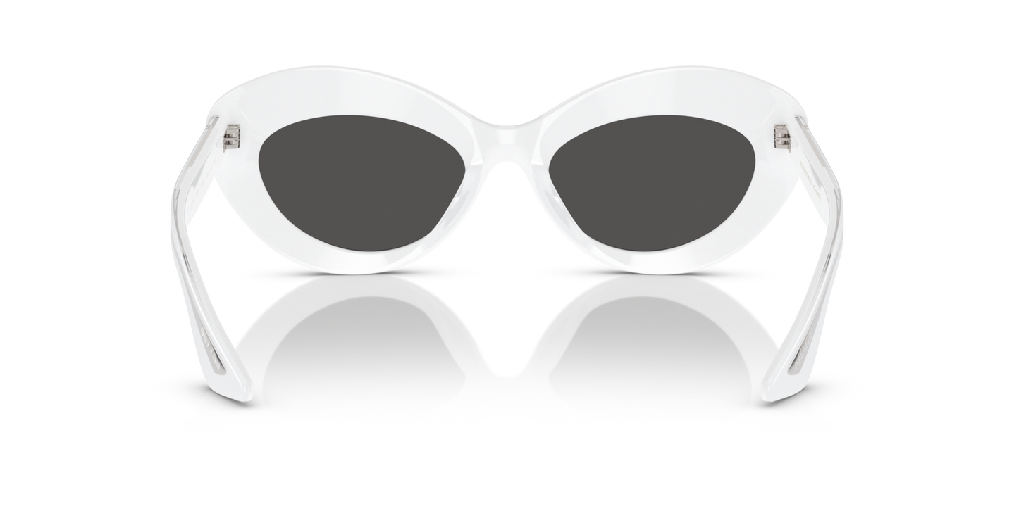 Oliver Peoples 1968C with White frame and Grey lenses - Image Nosepads