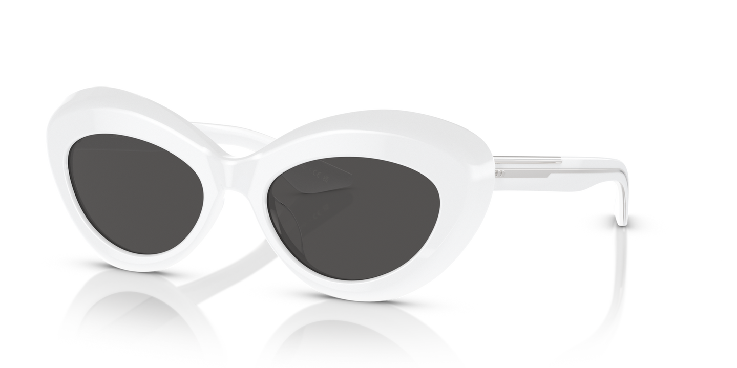 Oliver Peoples 1968C with White frame and Grey lenses - Image Pins