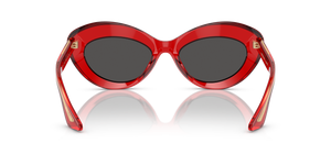 Oliver Peoples 1968C con montatura Rosso Traslucido e lenti  Grigio - L'immagine 5