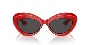Oliver Peoples 1968C avec une monture Rouge translucide et des verres Gris - image 2