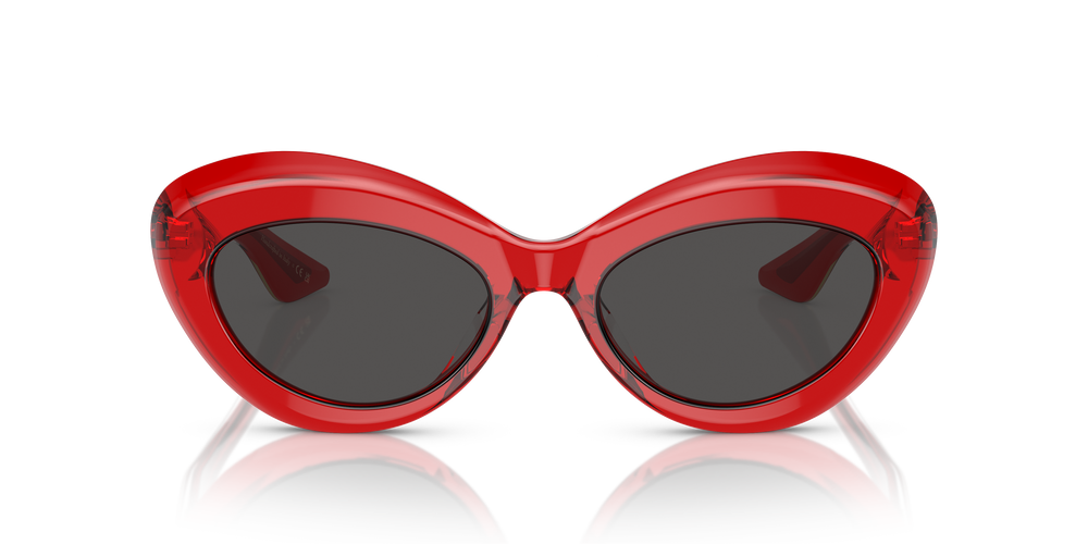Oliver Peoples 1968C con montatura Rosso Traslucido e lenti  Grigio - L'immagine 2