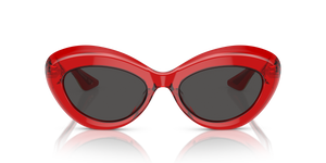 Oliver Peoples 1968C con montatura Rosso Traslucido e lenti  Grigio - L'immagine 2
