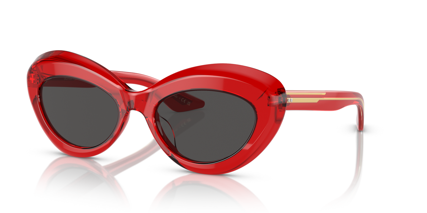 Oliver Peoples 1968C with Translucent Red frame and Grey lenses - Image Pins