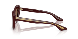 Oliver Peoples 1968C con montura Borgoña y lentes Marrón - El 4