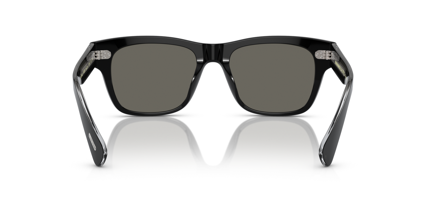 Oliver Peoples Birell Sun with Black frame and Grey lenses - Image Nosepads