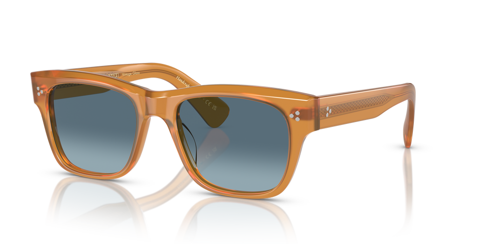 Oliver Peoples Birell Sun with Amber frame and Blue lenses - Image 4