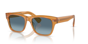Oliver Peoples Birell Sun with Amber frame and Blue lenses - Image 1