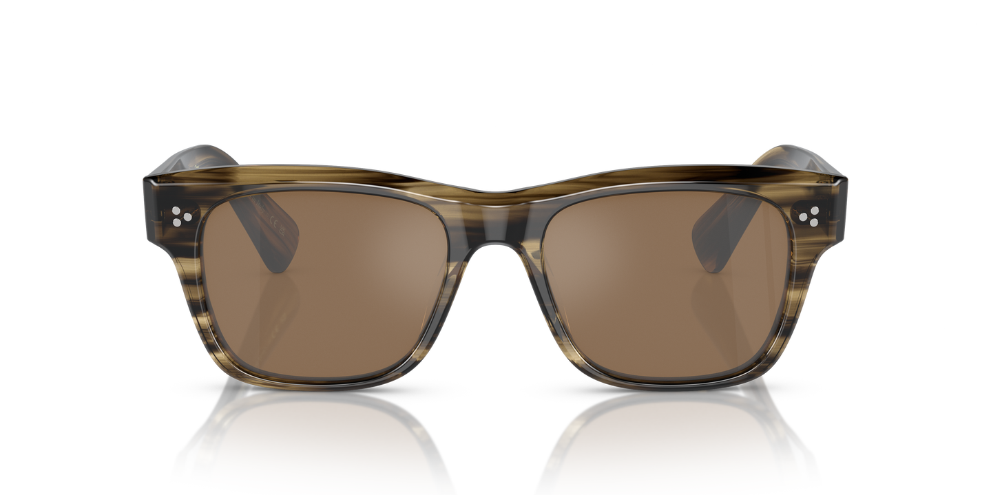 Oliver Peoples Birell Sun with Olive Smoke frame and Cognac Mirror