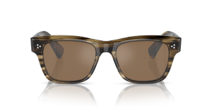 Oliver Peoples Birell Sun avec une monture Olive Smoke et des verres Brun - L'image 2