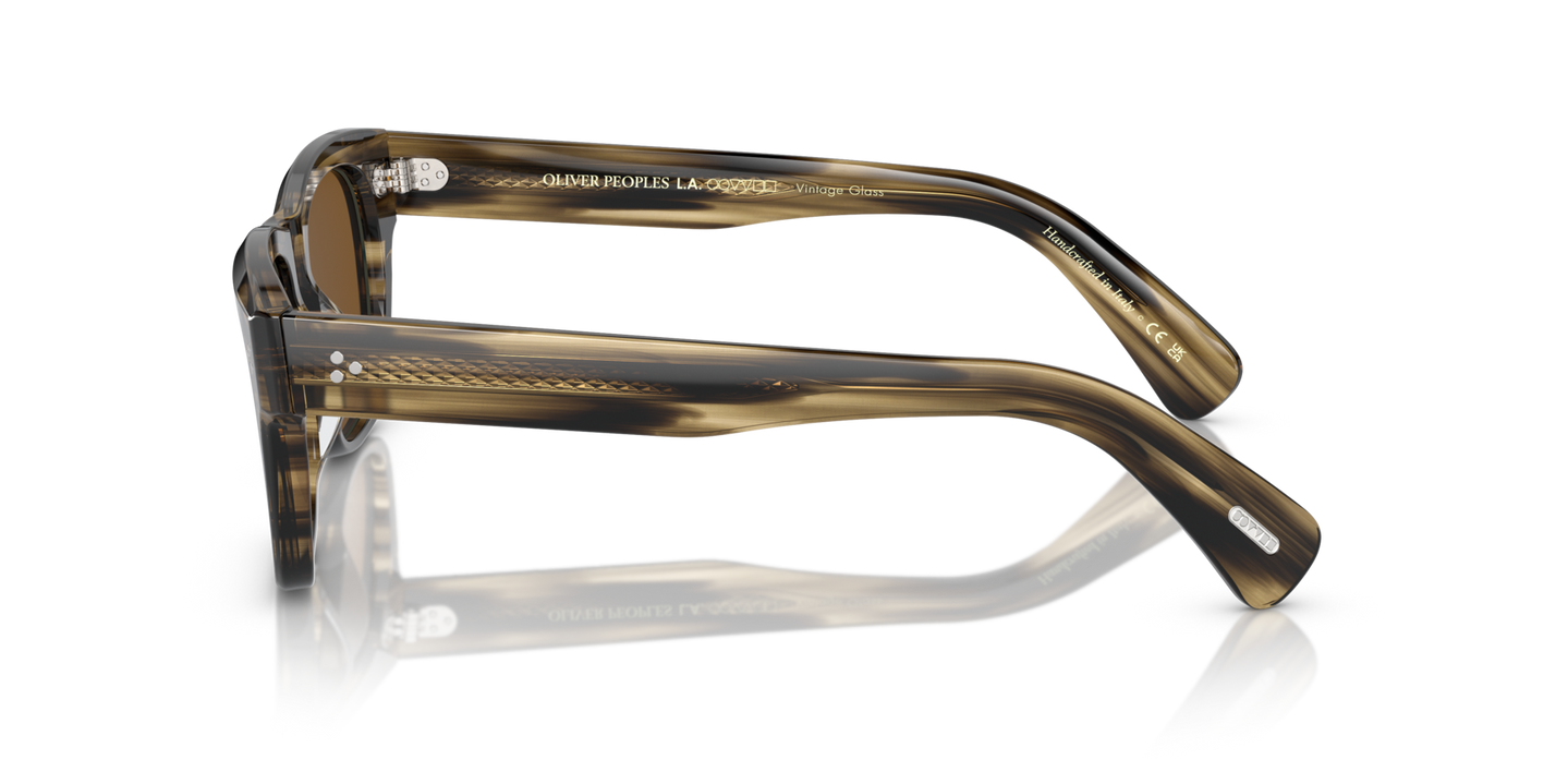 Oliver Peoples Birell Sun with Olive Smoke frame and Brown lenses - Image Corewire