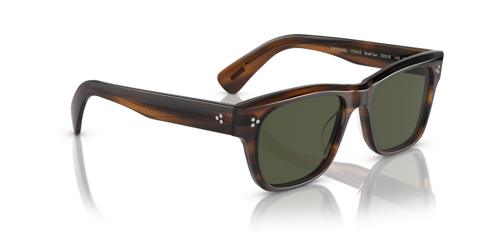 Oliver Peoples Birell Sun with Tuscany Tortoise frame and Green lenses - image 3
