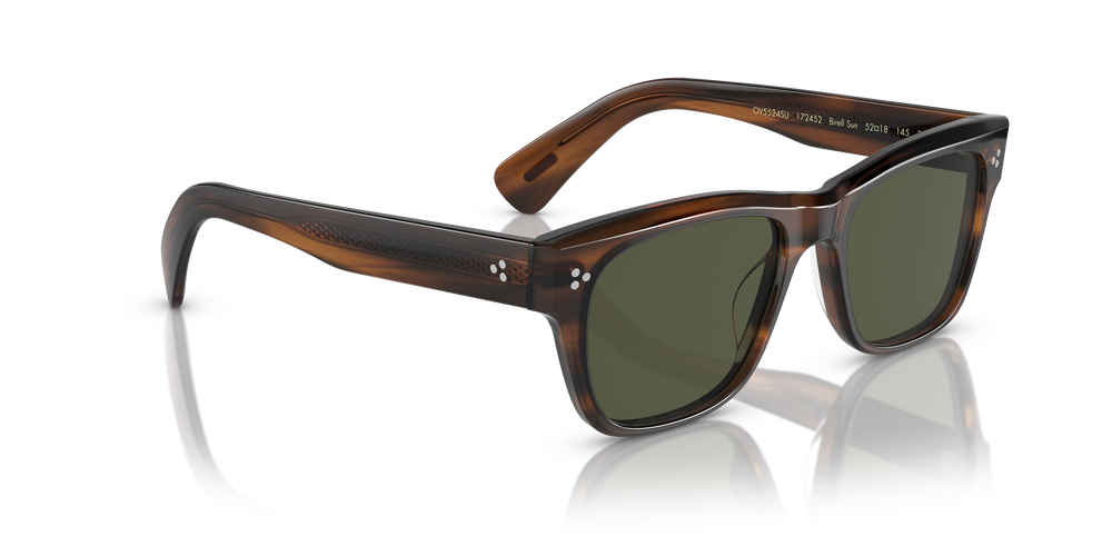 Oliver Peoples Birell Sun with Tuscany Tortoise frame and Green lenses - Image 3