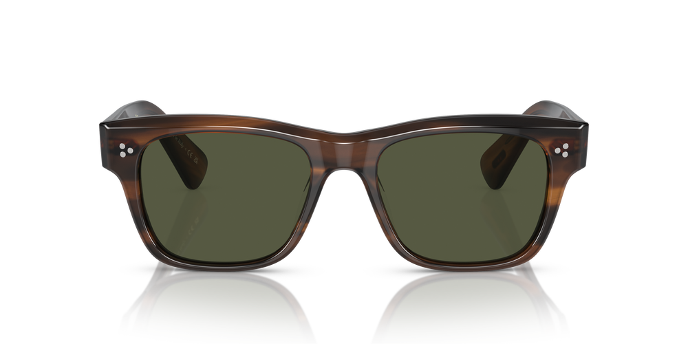 Oliver Peoples Birell Sun with Tuscany Tortoise frame and Green lenses - Image 2