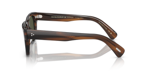 Oliver Peoples Birell Sun with Tuscany Tortoise frame and Green lenses - Image 4