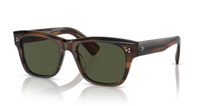 Oliver Peoples Birell Sun with Tuscany Tortoise frame and Green lenses - Image 1