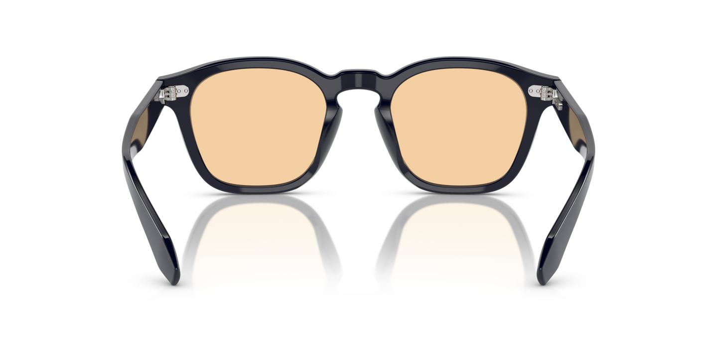 Oliver Peoples N.03 mit Hanada Indigo Gestell - Bild Stegplättchen