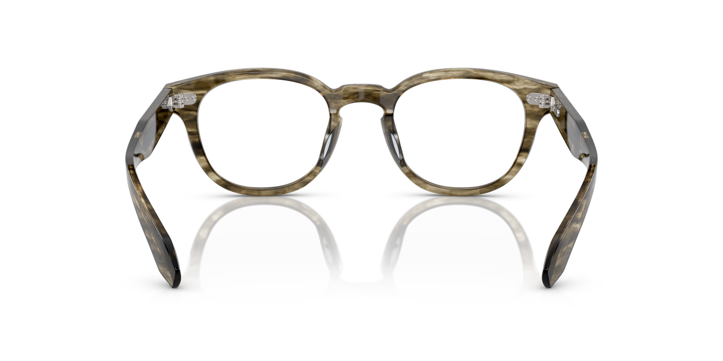 Oliver Peoples N.01 with Soft Olive Bark frame - Image Nosepads