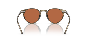 Oliver Peoples N.02 Sun con montatura Bark verde oliva tenue e lenti  Arancione - immagine 5